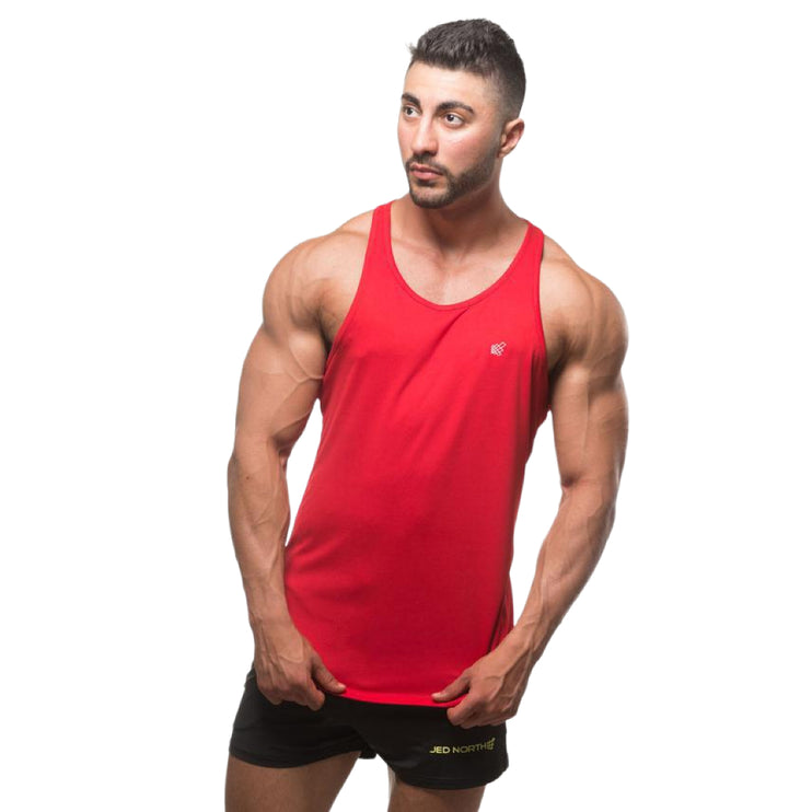 Jed North Microfiber Dri-fit tank red