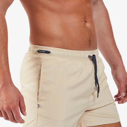 Teamm8 Grid 4.5" swim short sandstorm beige