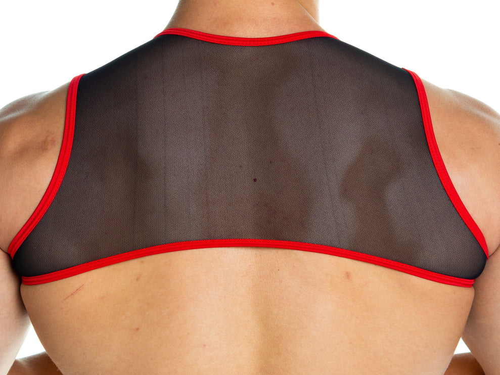 Gigo Skin harness mesh red/black