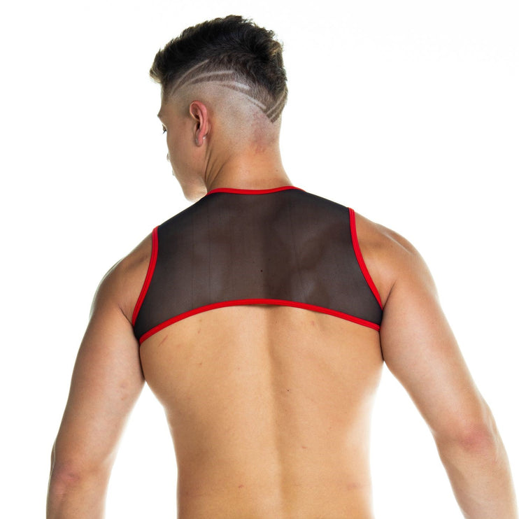 Gigo Skin harness mesh red/black